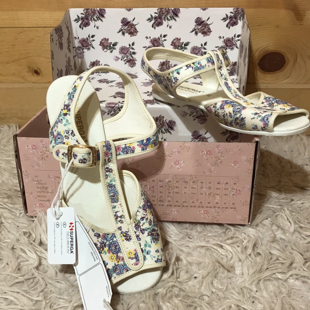 Superga Loveshackfancy sandal size 9 1/2 NIB